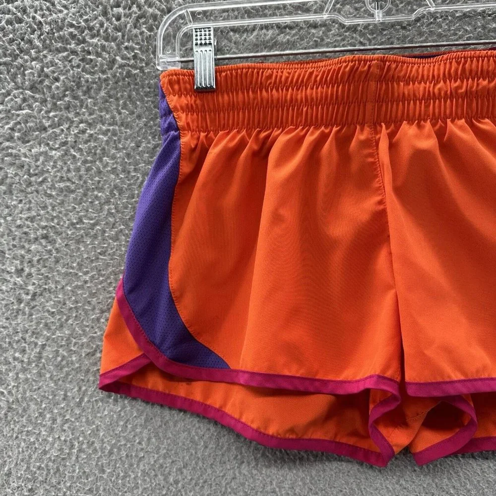 Nike‎ Dri-Fit Shorts Women's Small Orange & Purple Running Shorts Size S